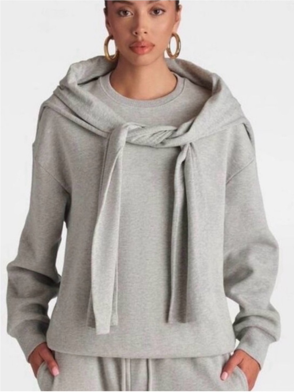 KBB by KAHLANA size LARGE Grey Double Layer Sweatshirt Sweater Multi Style NEW